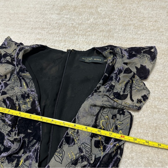 House of Harlow 1960 x REVOLVE Juniper Mini Dress Purple Lace Deep Plunge Chic - Picture 9 of 11